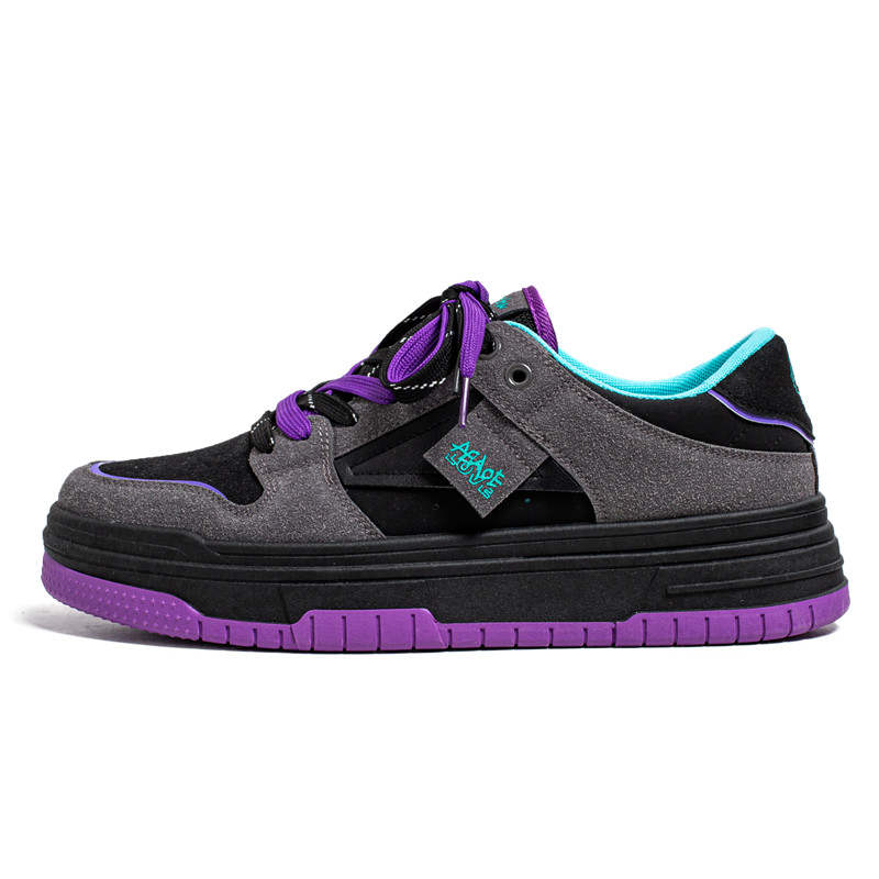 Meiretu Graffiti Collection Slip Resistant Abrasion Resistant Low top Skateboard Shoes Men's