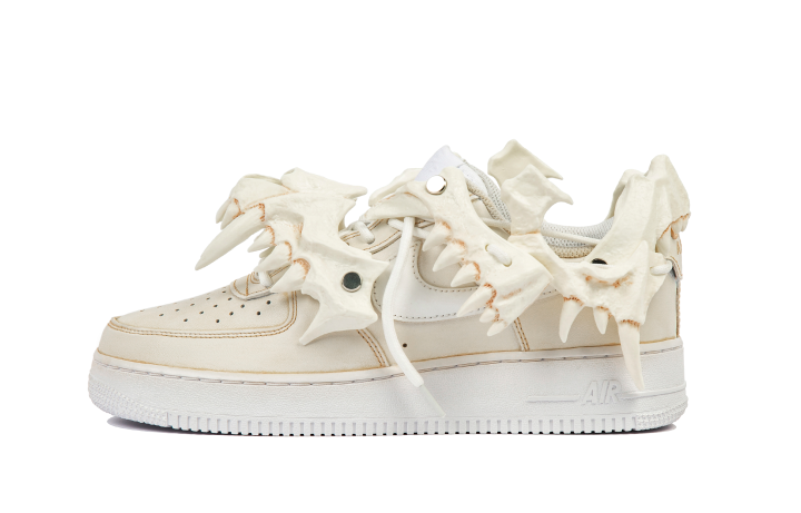 Nike Nike Air Force 1 Coverage Abrasion Resistant Coverage Abrasion Resistant Low top Skateboard Shoes Women's Ecru