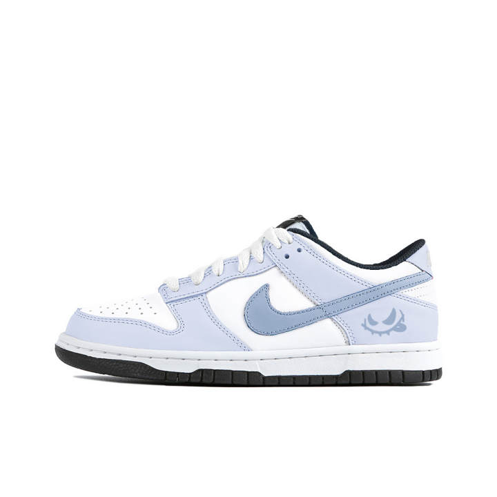 Nike Nike Dunk Leather Cushioning Abrasion Resistant Cushioning, Wear Resistant Low top Skateboard Shoes GS Blue White