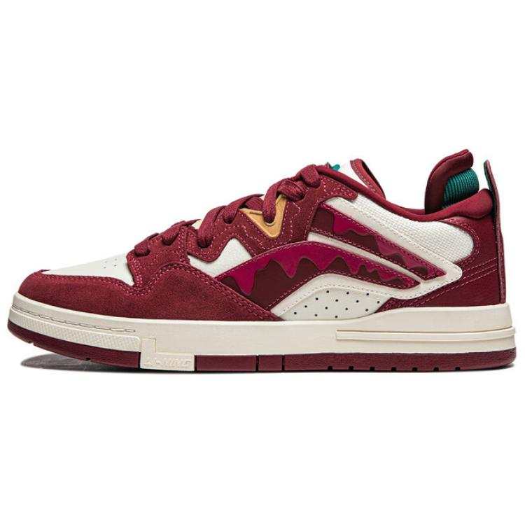 Li-Ning Li Ning Wave Pro Slip Resistant Abrasion Resistant Low top Skateboard Shoes Men's Red White