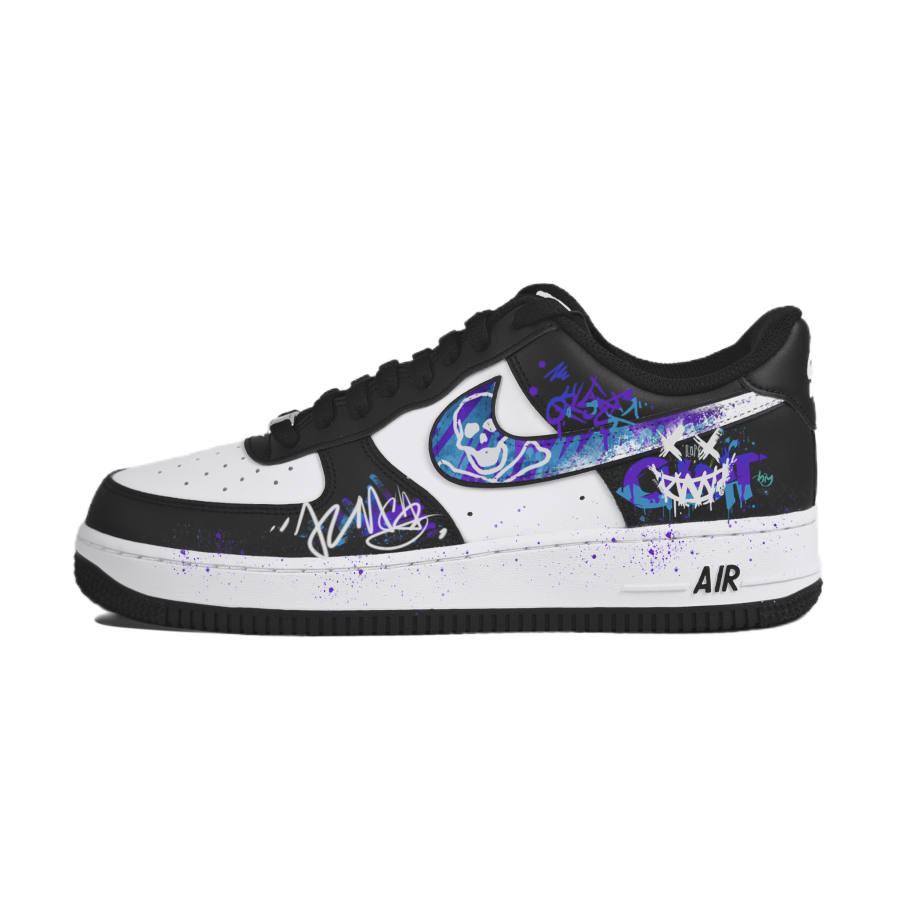 Nike Nike Air Force 1 Abrasion Resistant Low top Skateboard Shoes Unisex White Black