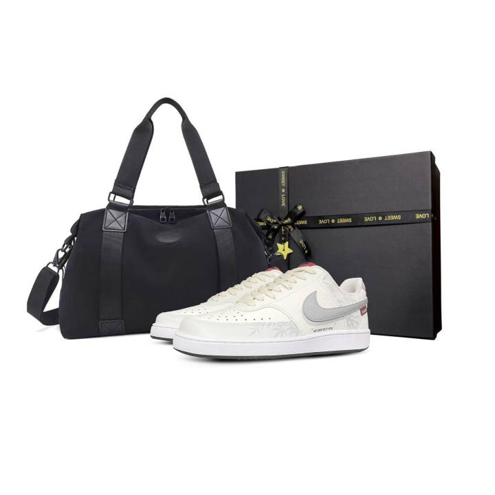 Nike Nike Court Vision 1 Tower Rabbit Cushioning Abrasion Resistant Low top Skateboard Shoes Men's Light Gray