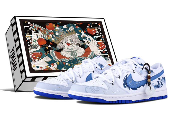 Nike Nike Dunk Low top Skateboard Shoes Men's Blue Ink