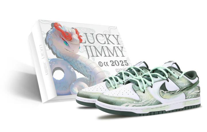 Nike Nike Dunk Abrasion Resistant Low top Skateboard Shoes Unisex White Green