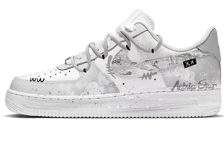 Nike Nike Air Force 1 Nebula Footprint Collection, Horse Year CNY New Year Edition Cow Leather