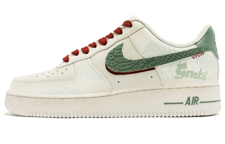 Nike Nike Air Force 1 Low top Skateboard Shoes Unisex White Green