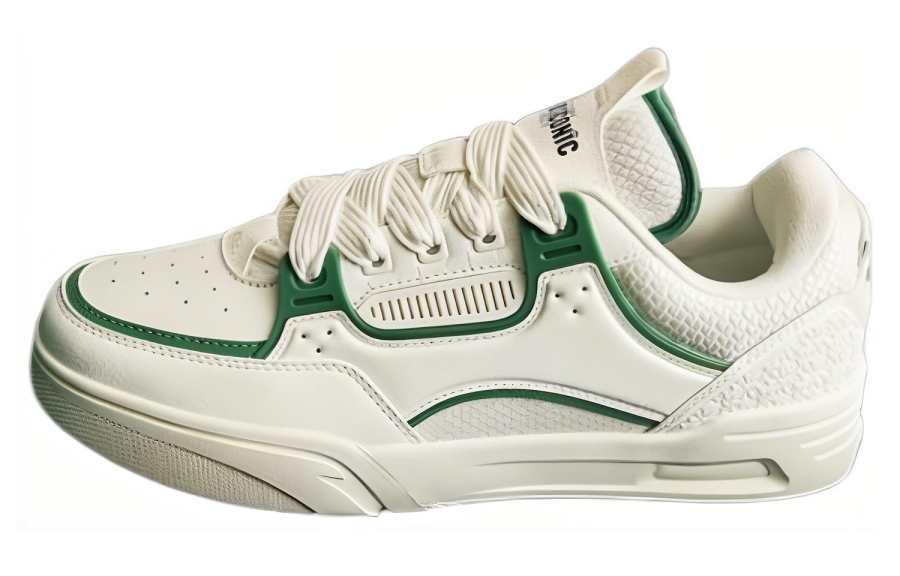 Anta AOJIE Cushioning Abrasion Resistant Cushioning, Wear Resistant Low top Skateboard Shoes Men's White Green