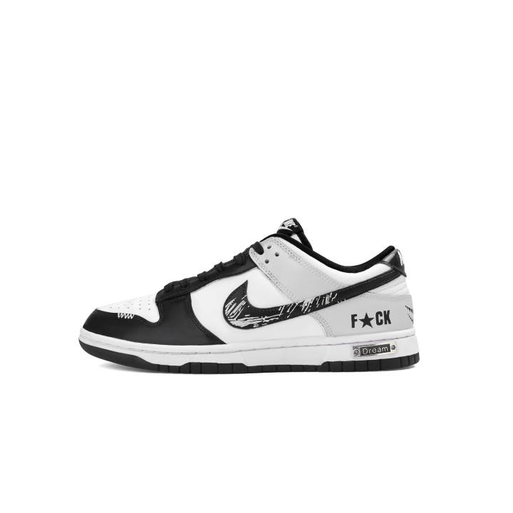 Nike Nike Dunk Synthetic Leather Abrasion Resistant Low top Skateboard Shoes Unisex Black
