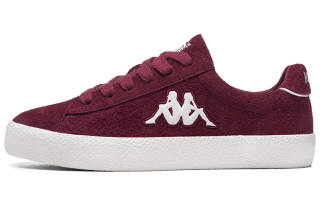 Kappa Casual Slip Resistant Abrasion Resistant Low top Skateboard Shoes Unisex Burgundy