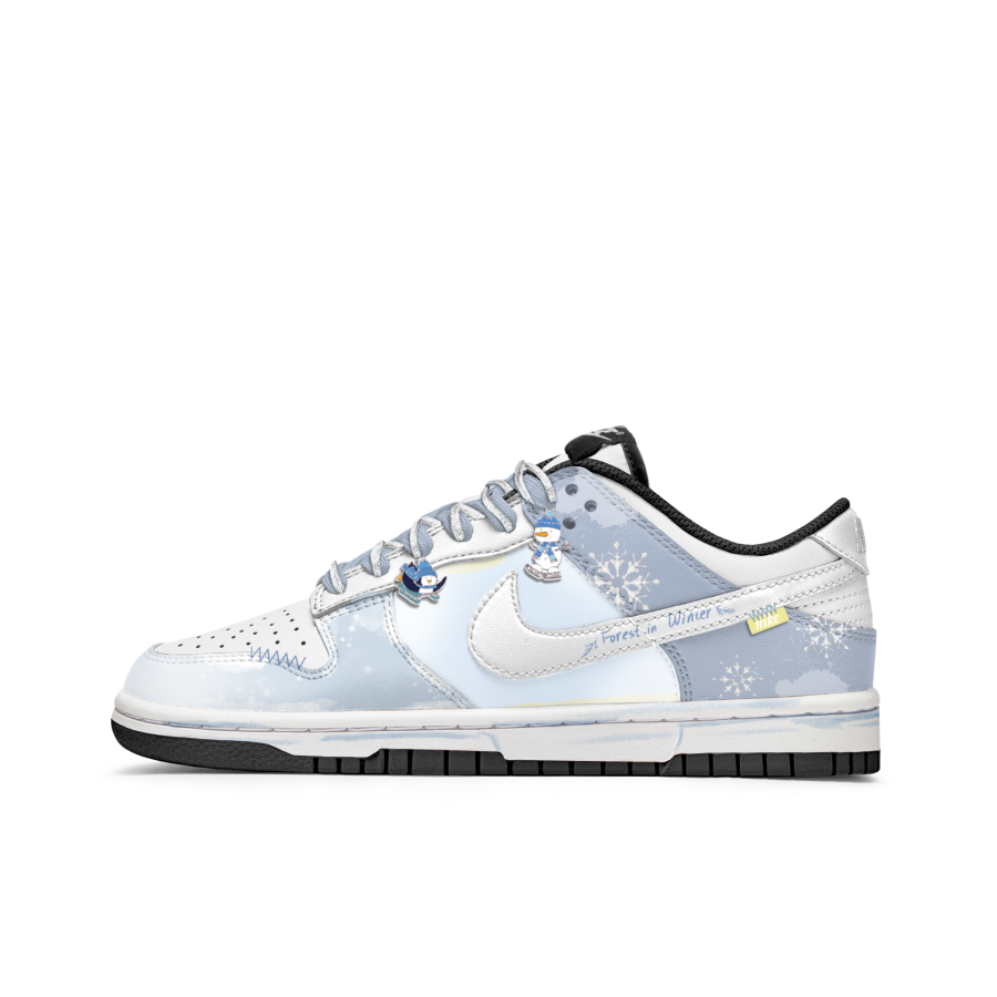 Nike Nike Dunk Slip Resistant Abrasion Resistant Low top Skateboard Shoes Unisex Blue White
