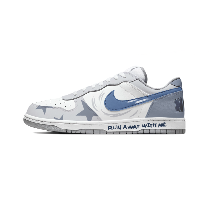 Nike Nike Big Blue Rebel Collection Abrasion Resistant Breathable Low top Skateboard Shoes Men's Blue