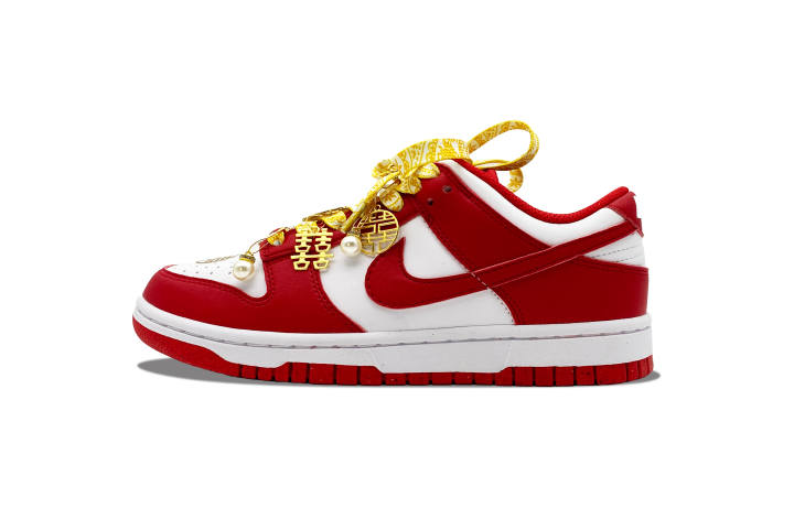 Nike Nike Dunk Low top Skateboard Shoes Unisex Red White