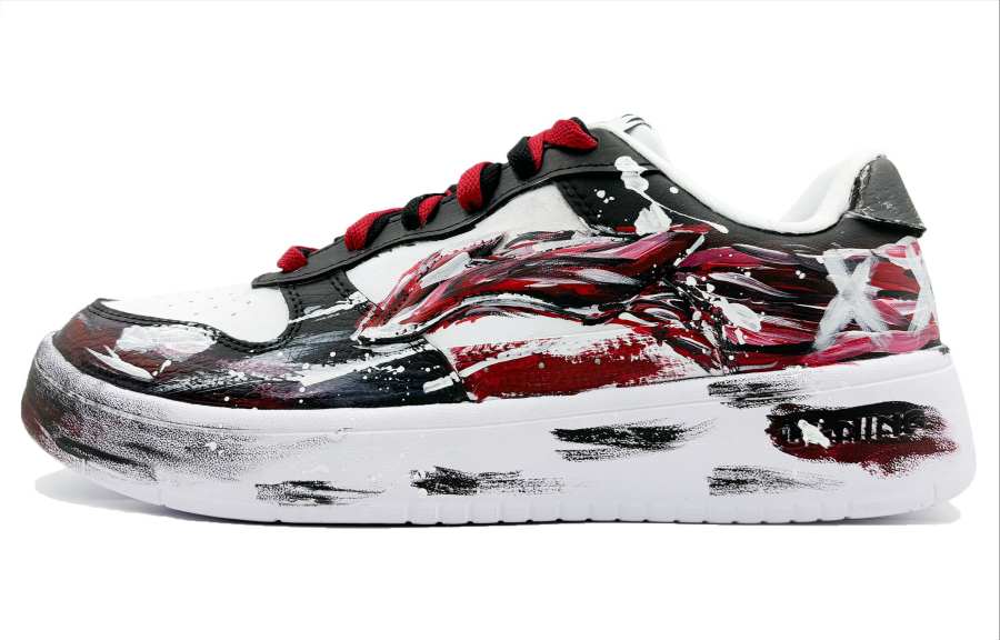 Li-Ning Li Ning Floating Boat Slip Resistant, Abrasion Resistant, Breathable Low top Skateboard Shoes Men's White Red Black