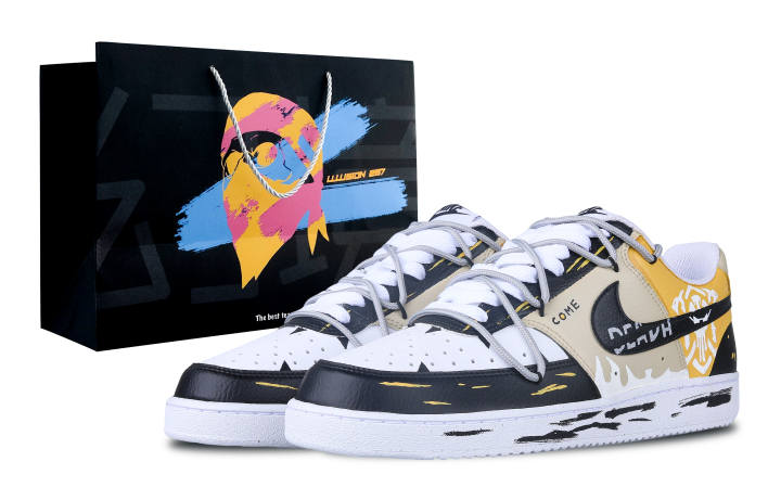Nike Nike Court Vision 1 Deep Yellow Skeleton Shadow, Special Packaging Slip Resistant Cushioning Low top Skateboard Shoes