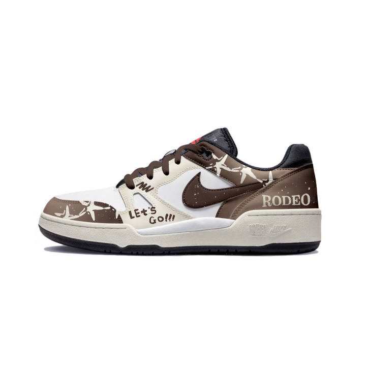 Nike Nike Full Force Cushioning, Wear Resistant Low top Skateboard Shoes Men's Black Brown