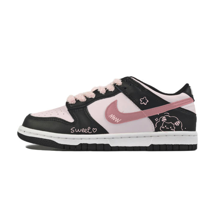Nike Nike Dunk Abrasion Resistant Low top Skateboard Shoes Unisex Black White