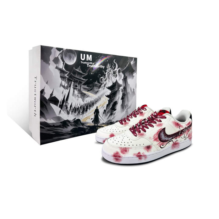 Nike Nike Court Vision 1 Withering Rose SBOX Abrasion Resistant Low top Skateboard Shoes Men's Red