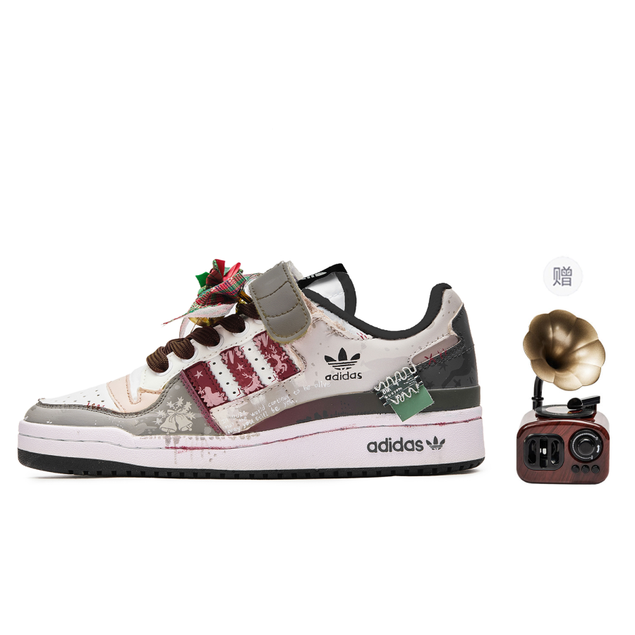 Adidas Originals FORUM ADDAVINCI Custom, Winter Letter, Corner Slip Resistant Abrasion Resistant