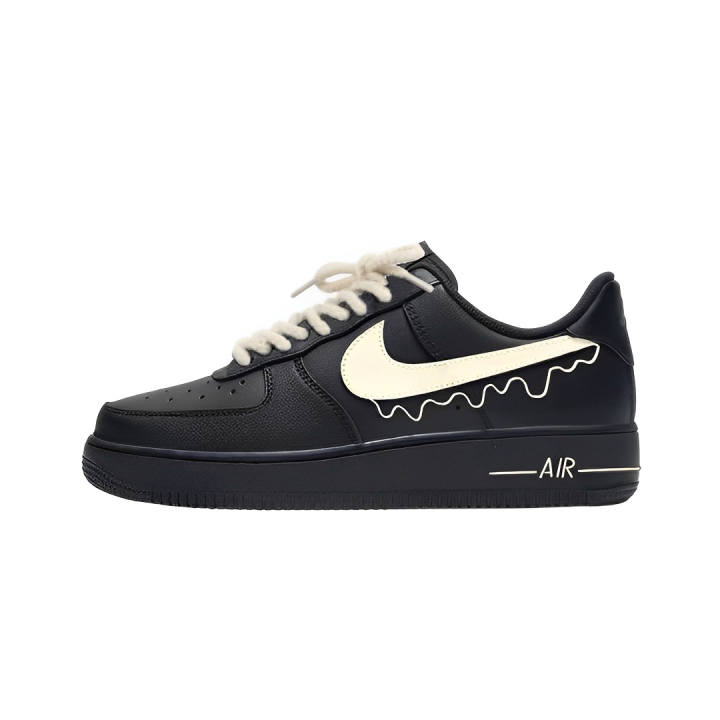 Nike Nike Air Force 1 Ink Dot, Butter Ice Cream Slip Resistant Abrasion Resistant Slip Resistant Abrasion Resistant Low top