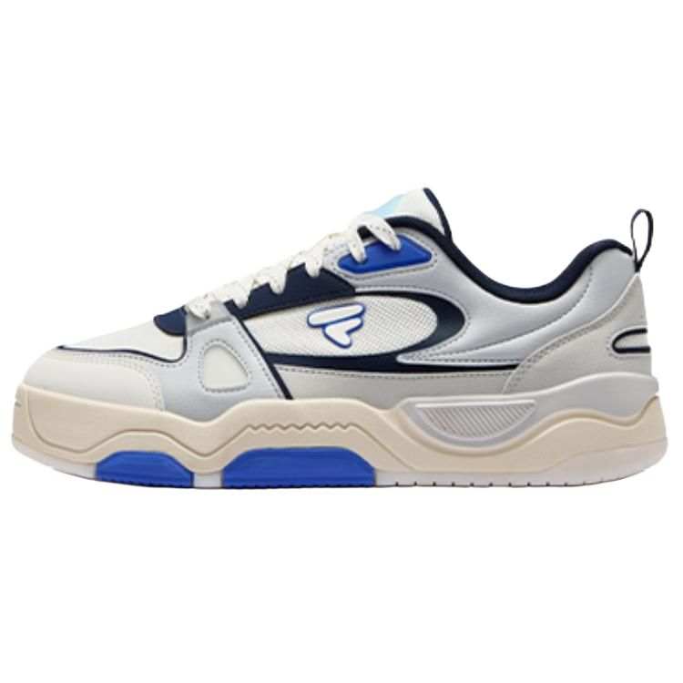 FILA FUSION BANK III Abrasion Resistant Low top Skateboard Shoes Men's White Gray