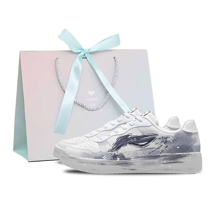 Li-Ning Li Ning Floating Boat Skateboard Shoes Unisex Low Top White/Gray Blue/Gray Purple