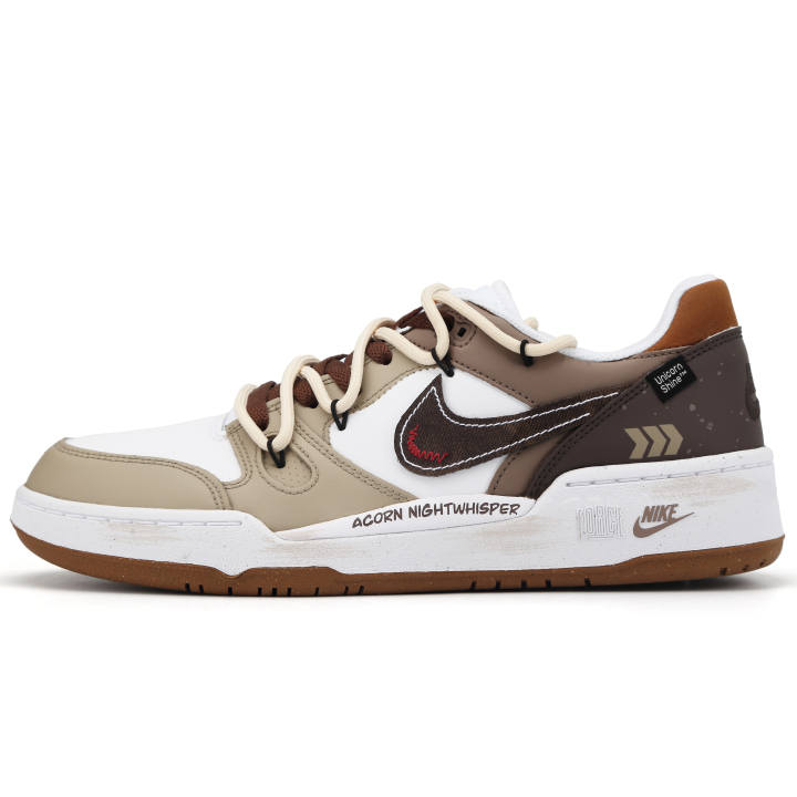 Nike Nike Full Force Caramel Rum Abrasion Resistant Low top Skateboard Shoes Men's Brown