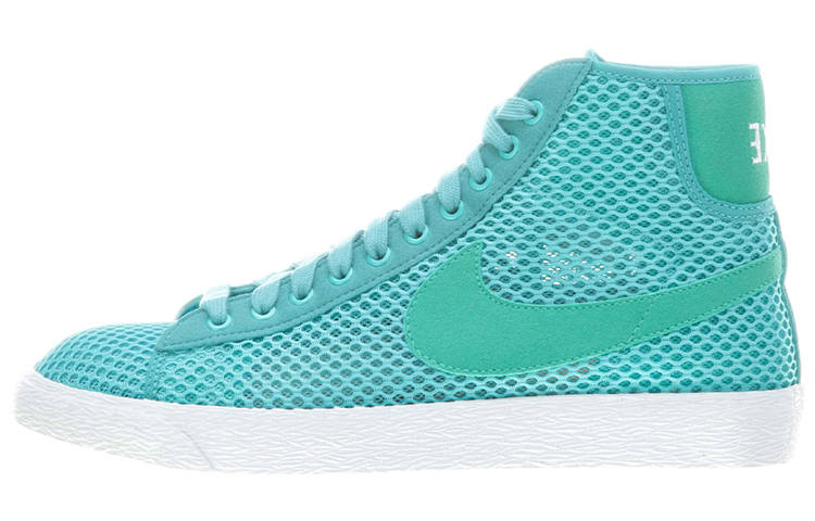 Nike Nike Blazer Mesh Abrasion Resistant Breathable Slip Resistant Mid top Skateboard Shoes Women's Lake Blue
