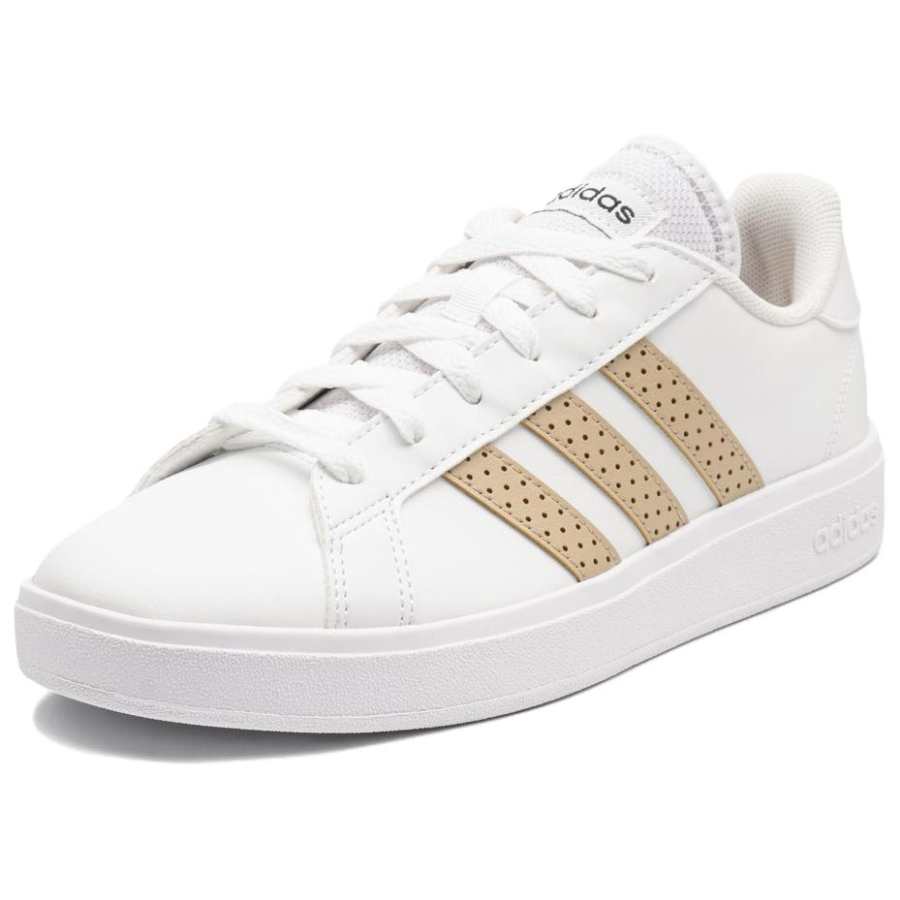 Adidas Neo GRAND COURT Fashion Slip Resistant Low top Skateboard Shoes Men's White Brown