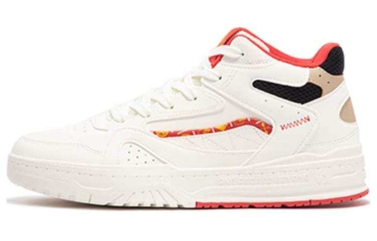 361° Slip Resistant Abrasion Resistant Slip Resistant Abrasion Resistant High top Skateboard Shoes Men's White Red