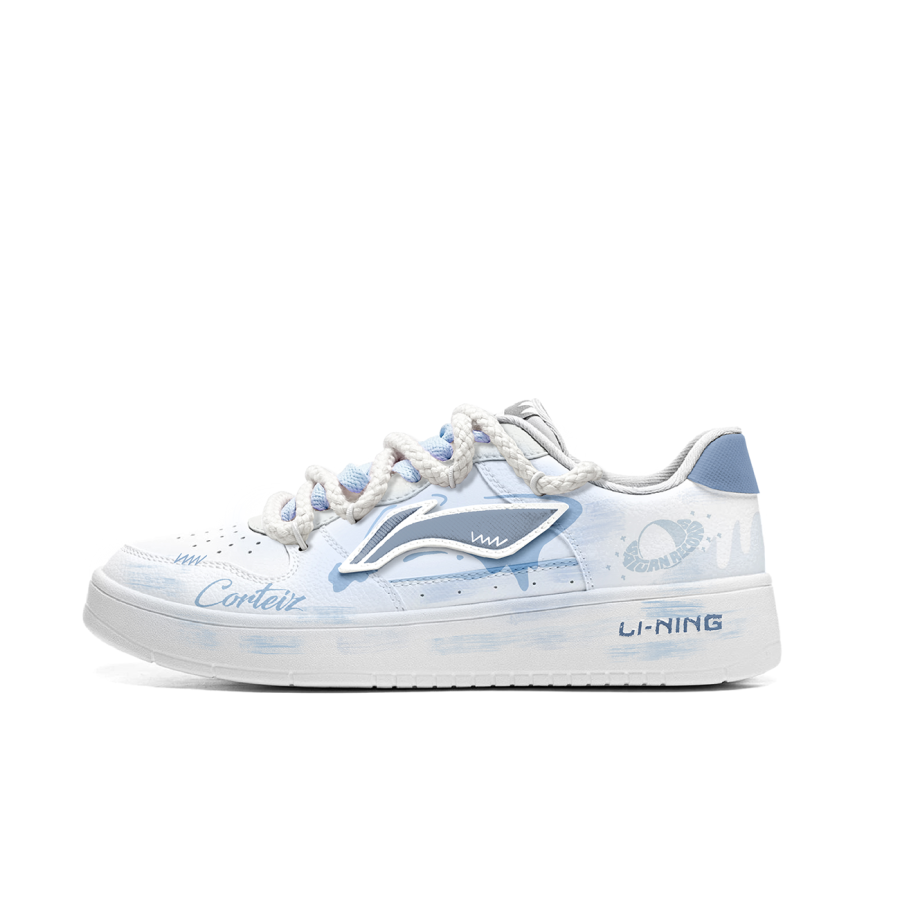 Li-Ning Li Ning Floating Boat Slip Resistant Cushioning Breathable Low top Skateboard Shoes Men's Blue White
