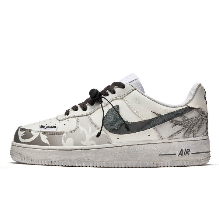 Nike Nike Air Force 1 Da Vinci Custom, Confession Book, Royal Shadow Slip Resistant Quick Dry Abrasion Resistant Balance