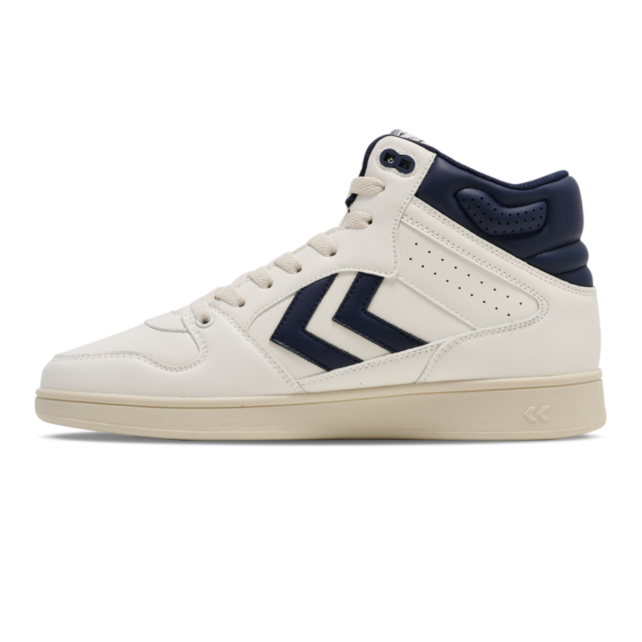 Hummel Slip Resistant Abrasion Resistant High top Skateboard Shoes Unisex White