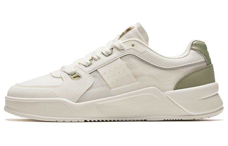Anta Cushioning, Wear Resistant Low top Skateboard Shoes Men's White Green