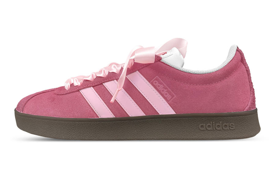 Adidas Neo VL Court Lifestyle Slip Resistant Abrasion Resistant Low top Skateboard Shoes Unisex Pink