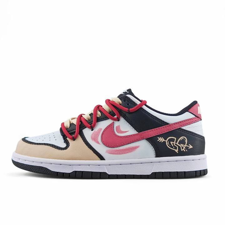 Nike Nike Dunk Slip Resistant Abrasion Resistant Slip Resistant Abrasion Resistant Low top Skateboard Shoes Unisex Red White
