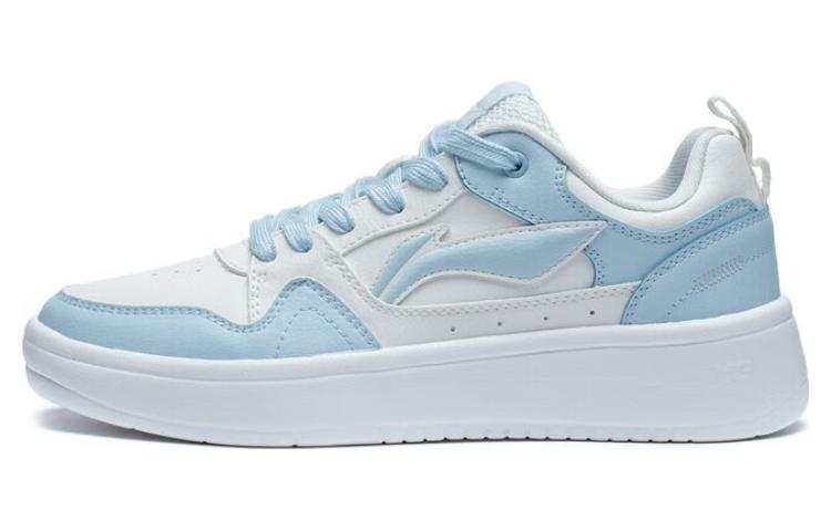 Li-Ning Li Ning Line 2.0 Slip Resistant Abrasion Resistant Low top Skateboard Shoes Women's White Blue