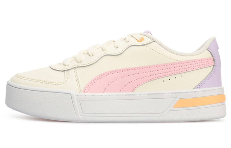 PUMA Skye Textile, Split Cow Leather Breathable Low top Skateboard Shoes Women's Ecru