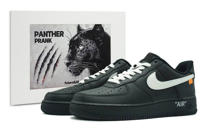 Nike Nike Air Force 1 Coverage Low top Skateboard Shoes Unisex Black Silver White