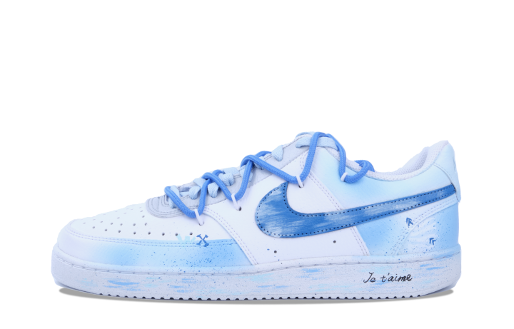 Nike Nike Court Vision Low River Immersed Moon, Jade Sea Tide Born Slip Resistant Lightweight Non slip Lightweight Low top
