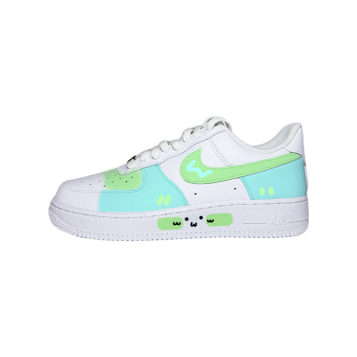 Nike Nike Air Force 1 07 Mint Sea Leather Low top Skateboard Shoes Men's Blue White Green