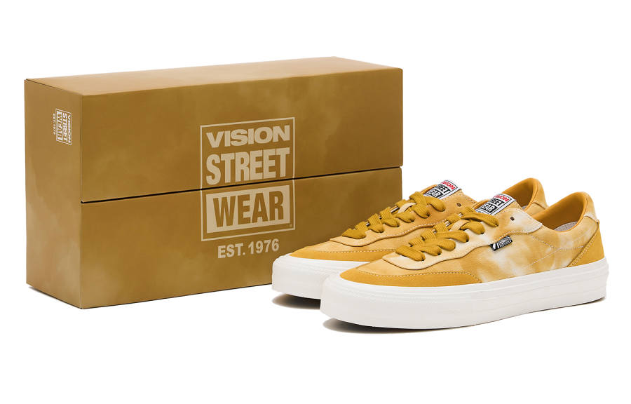 Vision Street Wear Flat Top Low top Skateboard Shoes Unisex Sunset Yellow