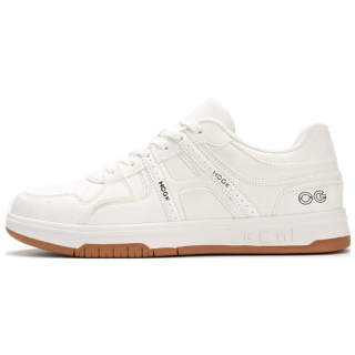 HOGK Cushioning Abrasion Resistant Breathable Low top Skateboard Shoes Unisex White