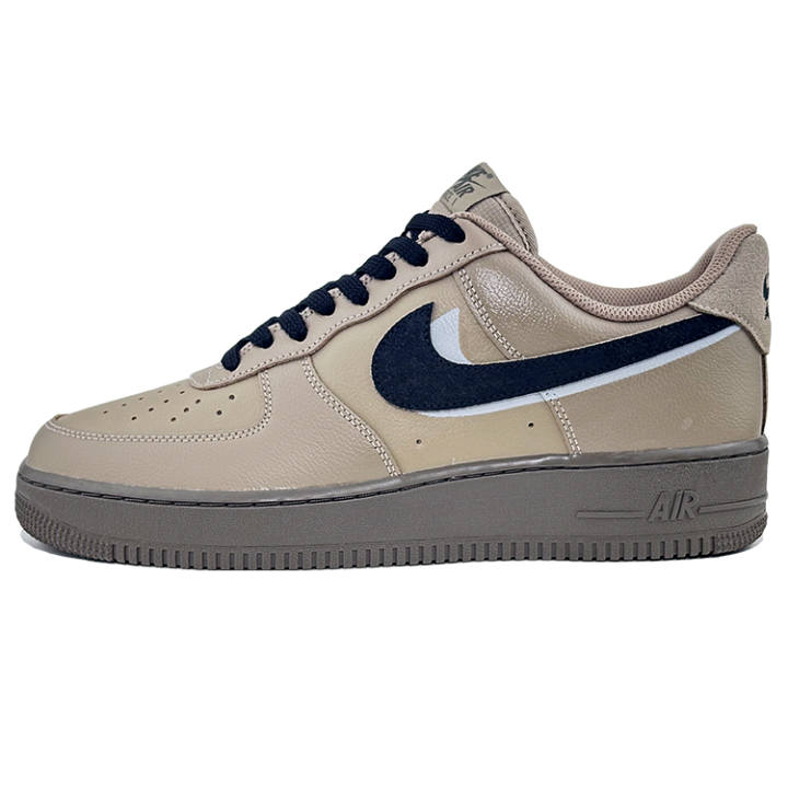 Nike Nike Air Force 1 Coverage Abrasion Resistant Low top Skateboard Shoes Unisex Brown Black Gray