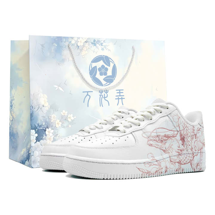 Nike Nike Air Force 1 Kaleidoscope Dragon, Dragon Soaring Across The Land Pink, Box Coverage Thermal Coverage Low top