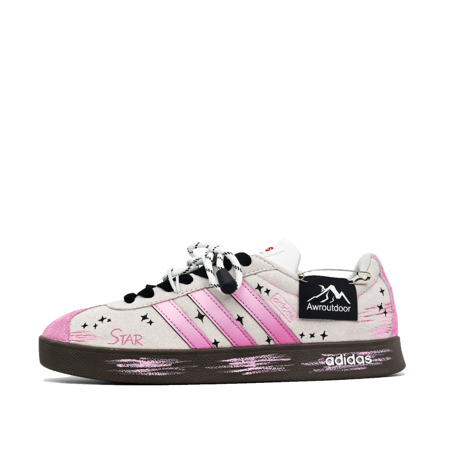 Adidas Adidas VL COURT 2.0 Abrasion Resistant Abrasion Resistant Low top Skateboard Shoes Unisex Cherry Blossom Pink