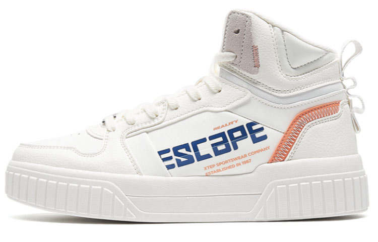 XTEP Textile, Synthetic Leather Breathable High top Skateboard Shoes Women's