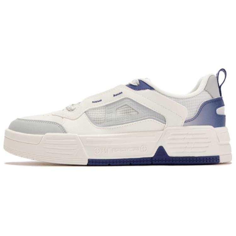 361° Slip Resistant Abrasion Resistant Low top Skateboard Shoes Men's White Gray Purple