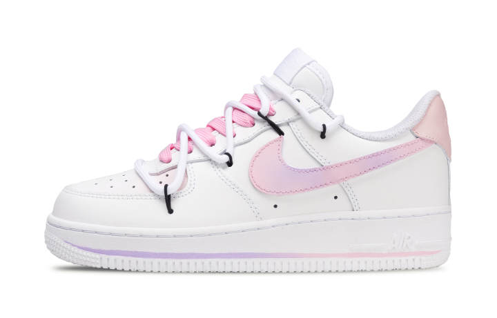 Nike Nike Air Force 1 Pink Sweet Star Rose Leather Abrasion Resistant Abrasion Resistant Low top Skateboard Shoes Unisex