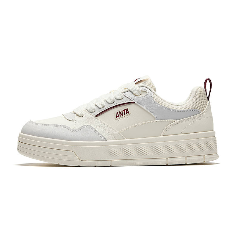 Anta Champion Light Breeze Light Breeze Lightweight Height Increasing Low top Skateboard Shoes Men's White Gray Red