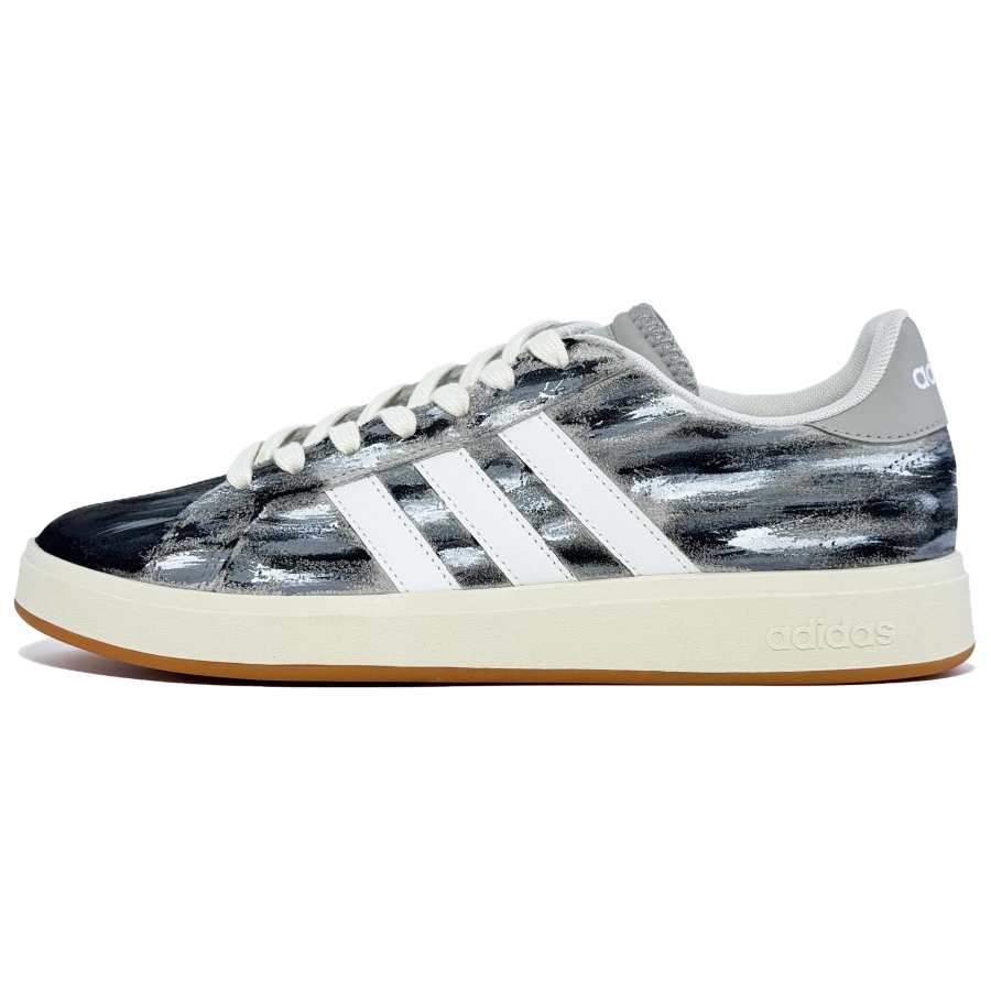 Adidas Adidas Grand Court Base 00s Low top Skateboard Shoes Unisex Black White Gray
